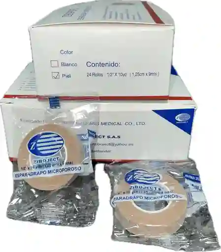 Micropore Color Piel 1/2"x10yds, Caja X 24 Unds