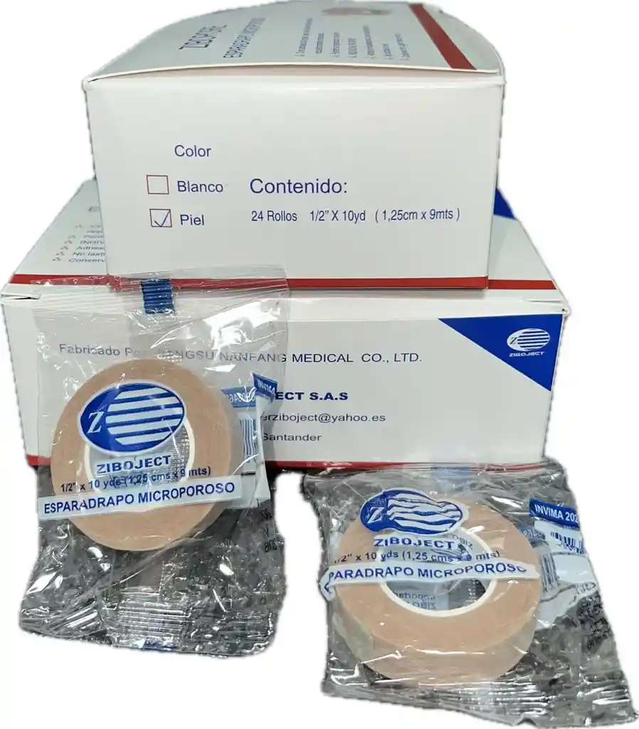 Micropore Color Piel 1/2"x10yds, Caja X 24 Unds