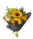 Flores De Girasoles X3 Con Chocolates