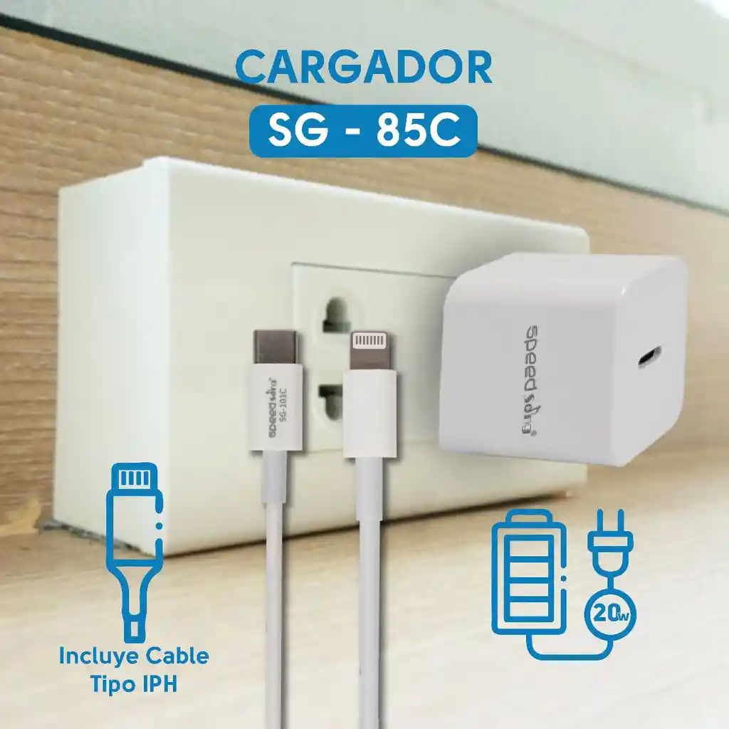 Cargador De Iphone Cable Tipo Iph - Sg-85c