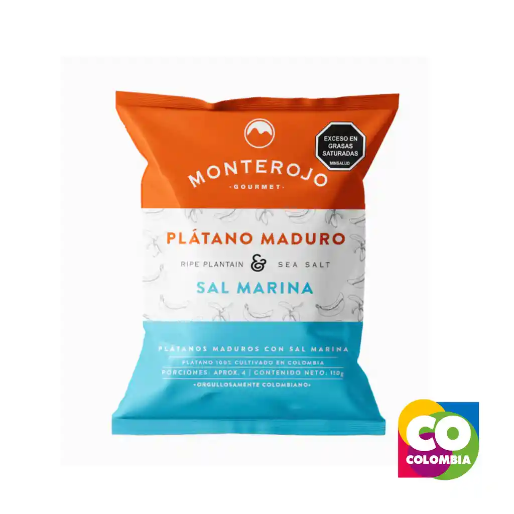 Plátanos Maduros Sal Marina Marca Monterojo Embalaje De 1 Unidad Por 30g