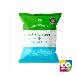 Plátanos Verdes Sal Marina Marca Monterojo Embalaje De 1 Unidad Por 30g