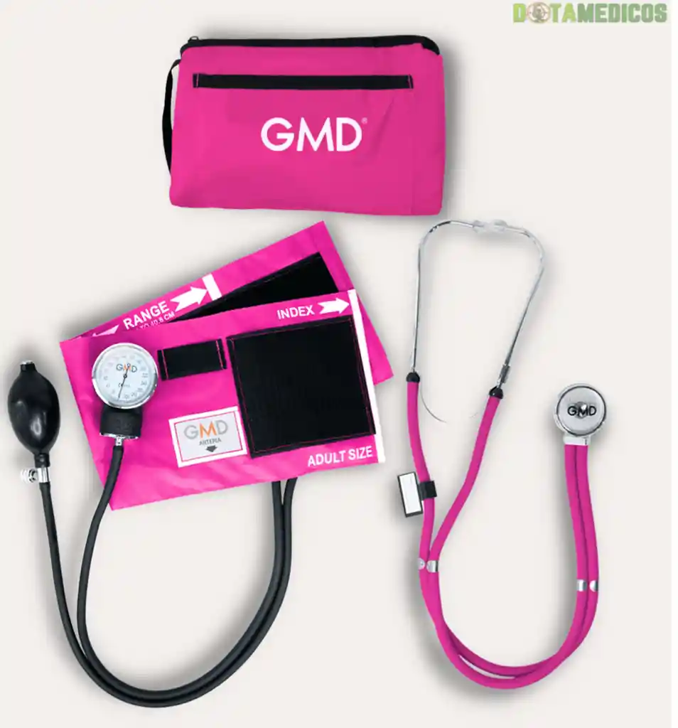 Kit Tensiómetro + Fonendoscopio Rappaport Rosado Gmd