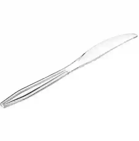 Cuchillo De Plastico Transparente Reusable X20 Unidades Desechable