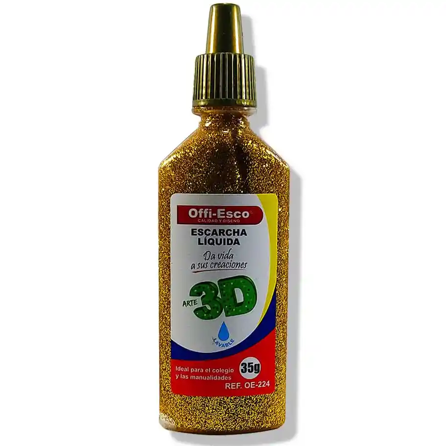 Escarcha Liquida 3d Dorada