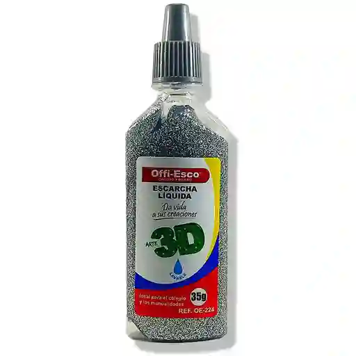 Escarcha Liquida 3d Plateada