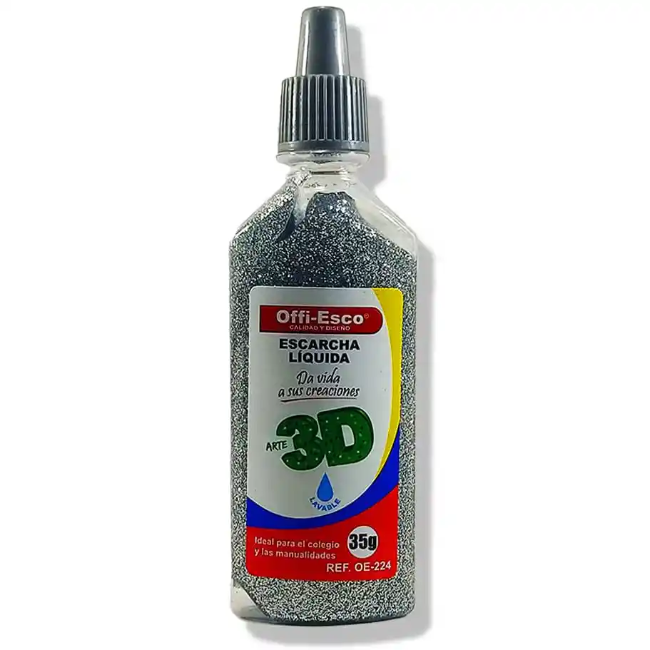 Escarcha Liquida 3d Plateada