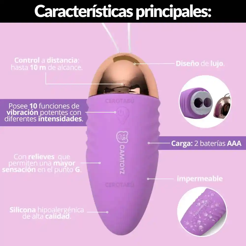 Huevo Vibrador Inalambrico Control A Distancia Juguete Sexual
