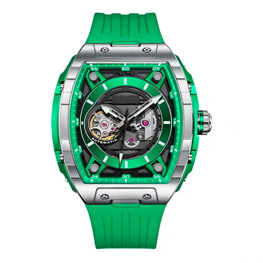 Reloj G-force At9812 Automatico Cuadrado Hombre + Estuche