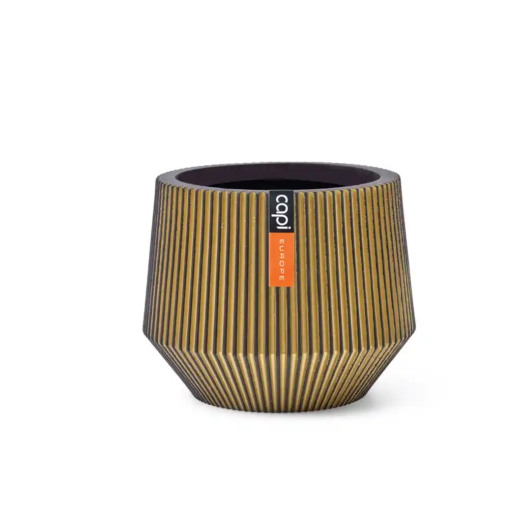 Matera Cylinder Geo Groove 16 Cm Oro