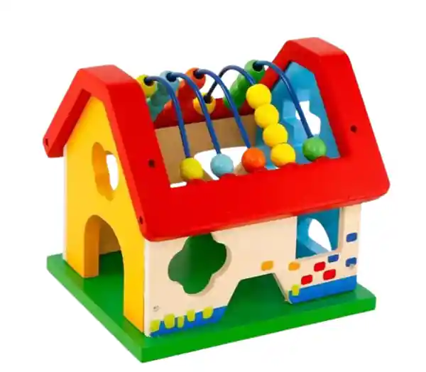 Juego Didáctico Montessori 2en 1 Casa Encajable Con Abaco