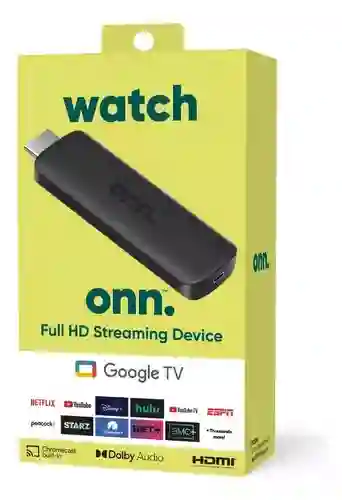 Onn Google Tv Full Hd Streaming Device 2023 8gb 1.5 Gb Ram Color Negro Tipo De Control Remoto De Voz