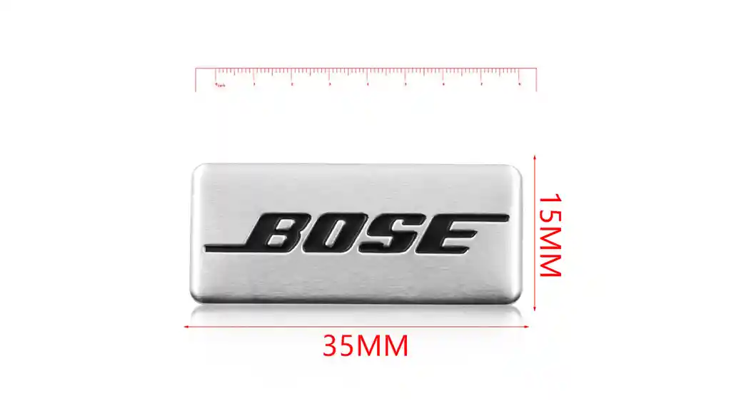 Emblema Bose Rectangular Aluminio