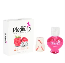 Lubricante Intimo Frutos Rojos Pocket Pleasure + Dados Eroticos 20ml