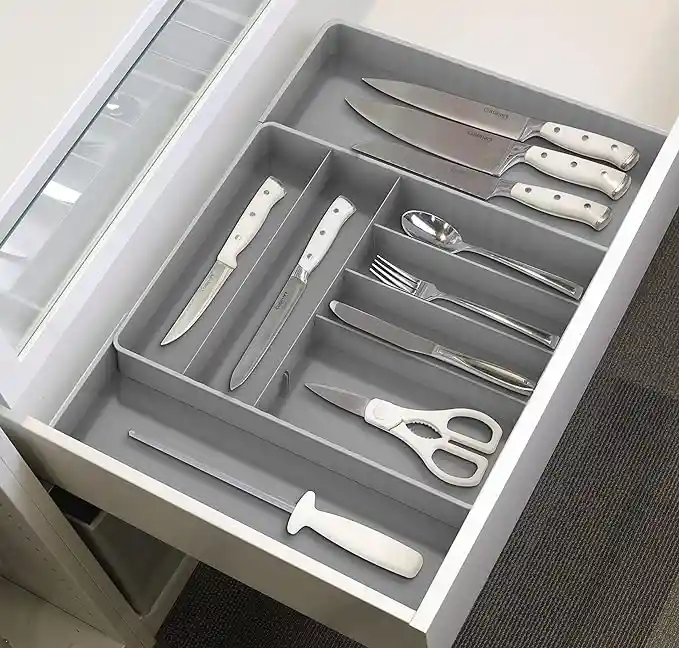 Organizador De Cubiertos Extensible Para Cajones De Cocina