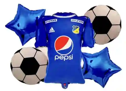 Buquet De Globos Futbol Fiesta Millonarios