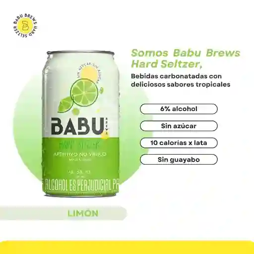 Babu Limon Hard Seltzer - Babu Brews 330ml
