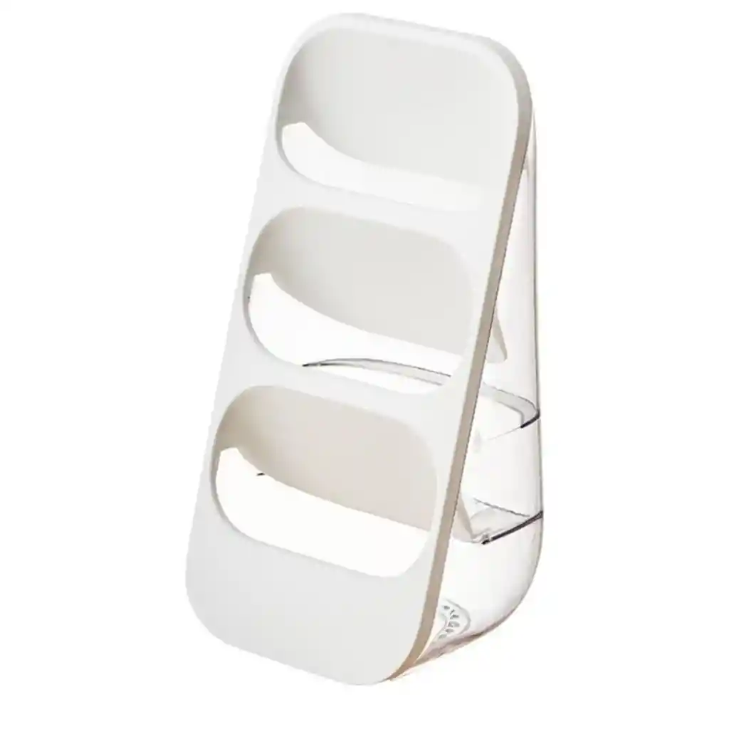 Organizador De Cubiertos Soporte Para Cocina De 3 Niveles Color Blanco