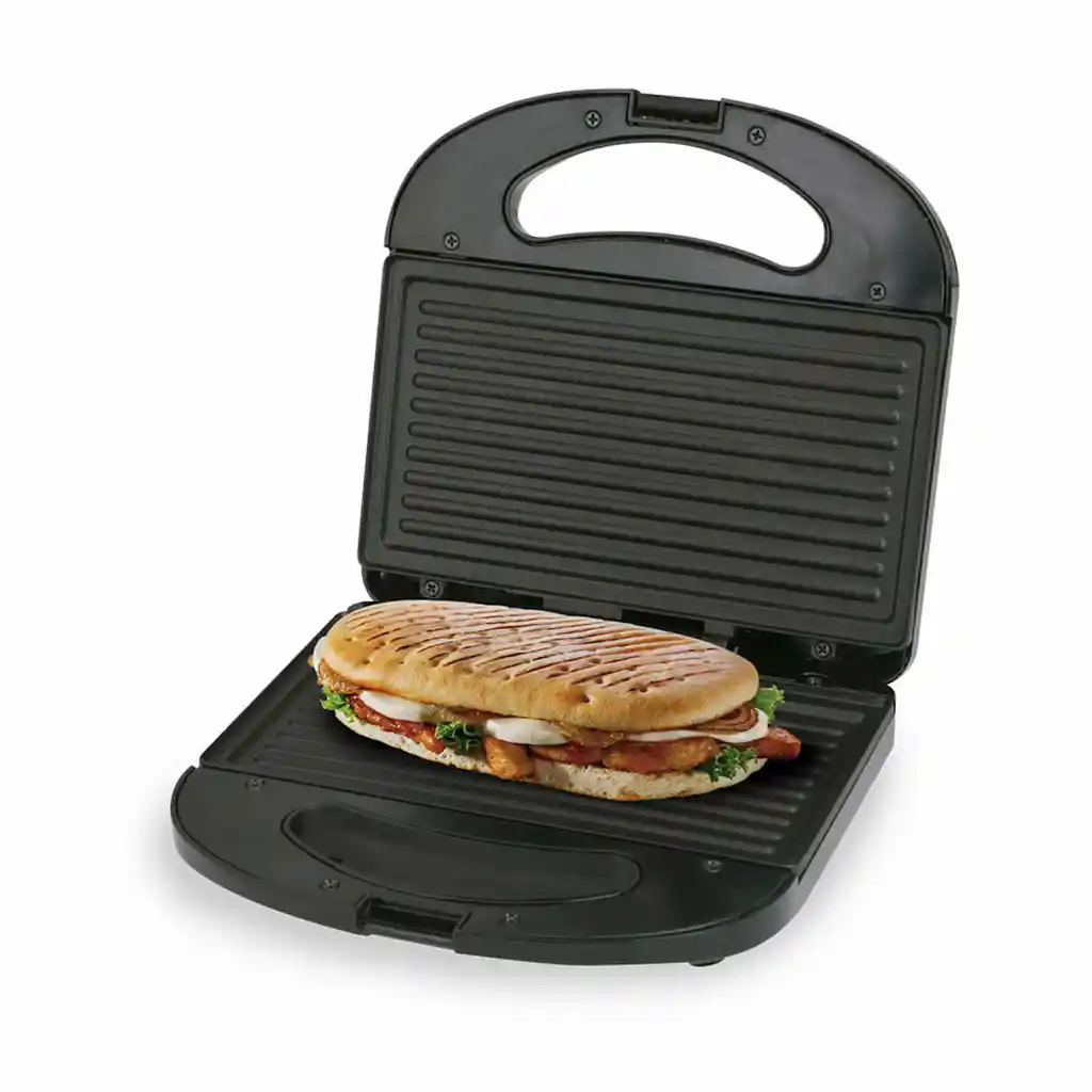 Sanduchera Panini Kalley K-smp200n Color Negro