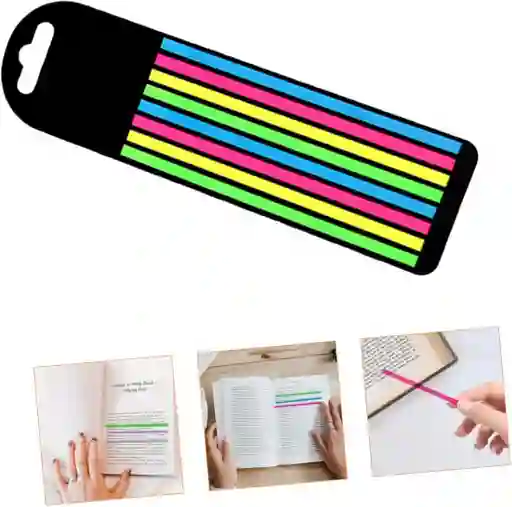 Banderita Resaltadora Post It Transparente Colores Neon