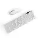 Combo Kit De Teclado Numérico + Mouse Óptico Inalámbrico Pc 2.4ghz Color Del Teclado Blanco