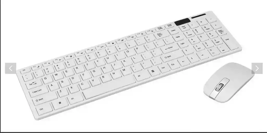 Combo Kit De Teclado Numérico + Mouse Óptico Inalámbrico Pc 2.4ghz Color Del Teclado Blanco