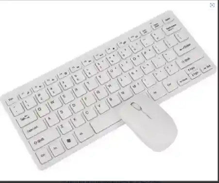Combo Kit De Teclado Numérico + Mouse Óptico Inalámbrico Pc 2.4ghz Color Del Teclado Blanco