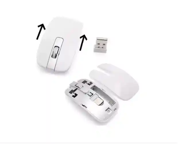 Combo Kit De Teclado Numérico + Mouse Óptico Inalámbrico Pc 2.4ghz Color Del Teclado Blanco