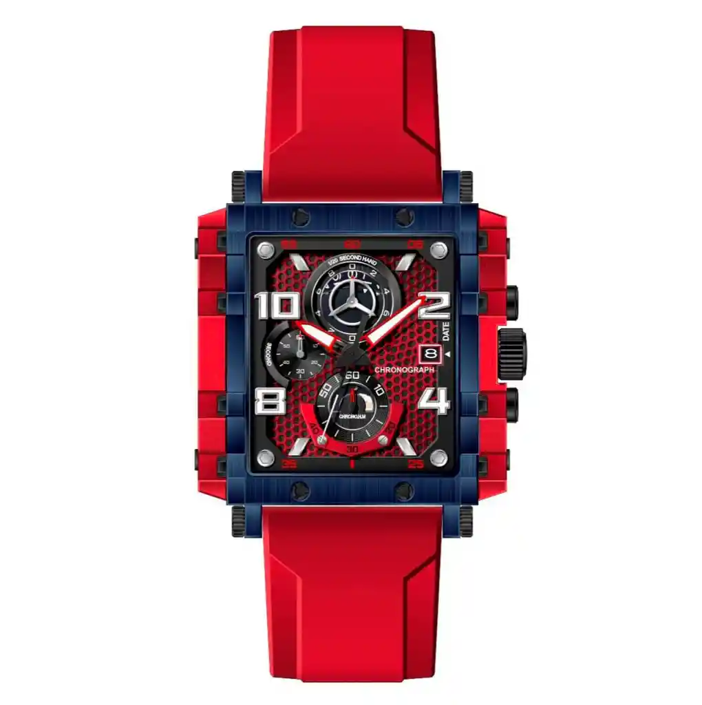 Reloj G-force Original H4055g Cuadrado Deportivo + Estuche