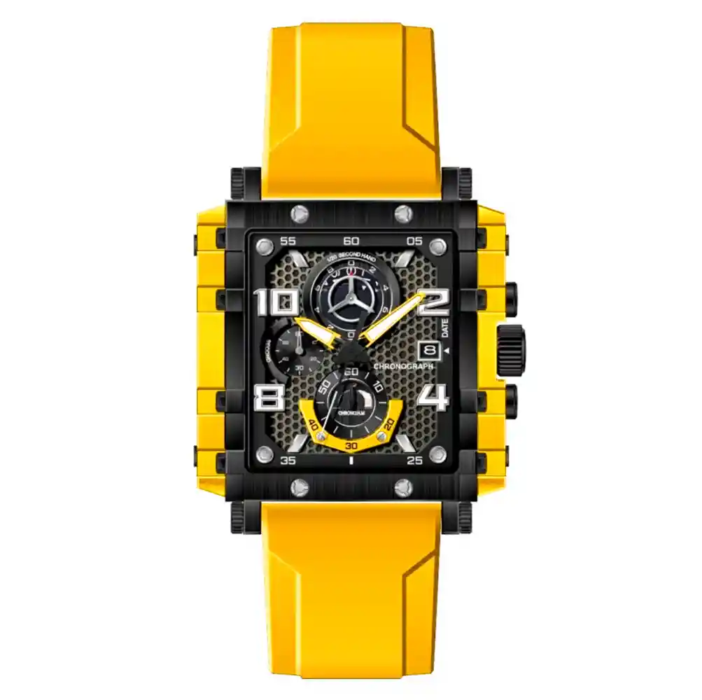 Reloj G-force Original H4055g Cuadrado Deportivo + Estuche