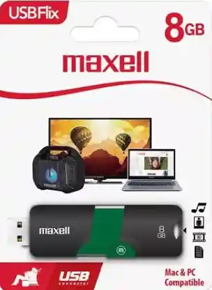 Memoria Usb Maxell Flix 8gb 2.0 Verde