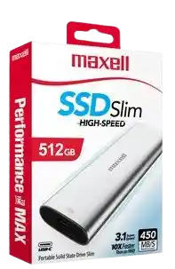 Disco Solido Portable Maxell 512gb Externo Ssd Usb 3.1 Speed