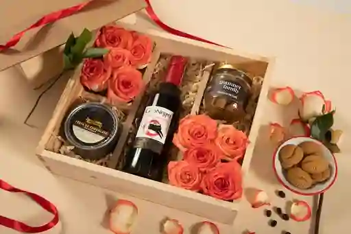 Momento Romántico (ancheta - Vino - Regalo - Flores)