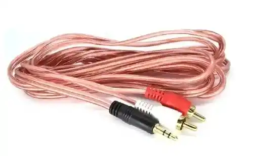 Cable Audio Rca 2x1 De 3.5mm A Audio Rca 1.5mts Desoxigenado
