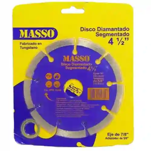 Disco Diamantado Segmentado 4 1/2" X 7/8" Masso