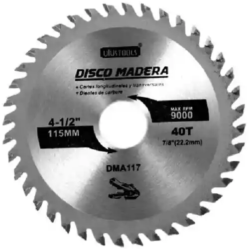 Disco Para Madera 4 1/2" Tools