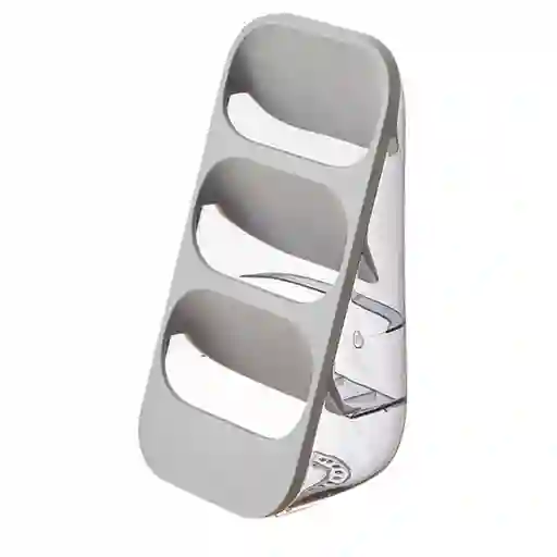 Organizador De Cubiertos Soporte Para Cocina De 3 Niveles Color Gris