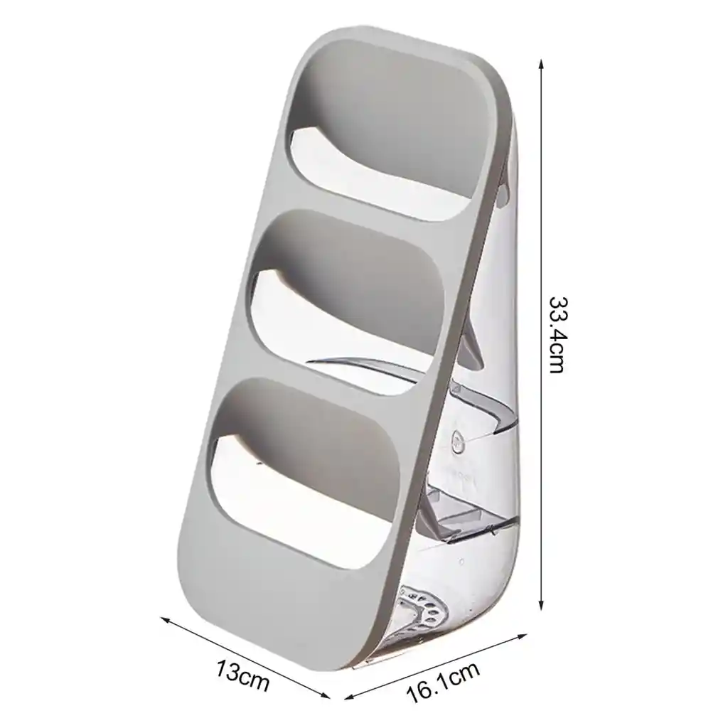 Organizador De Cubiertos Soporte Para Cocina De 3 Niveles Color Gris