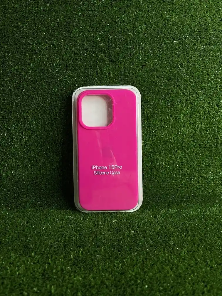 Iphone 15 Pro | Silicone Case | Forro Rigido | Funda Antihumendad | Carcasa Protectora | Full Proteccion | Fucsia Neon*