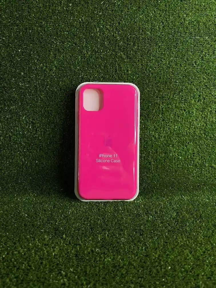 Iphone 11 | Silicone Case | Forro Rigido | Funda Antihumendad | Carcasa Protectora | Full Proteccion | Fucsia Neon*