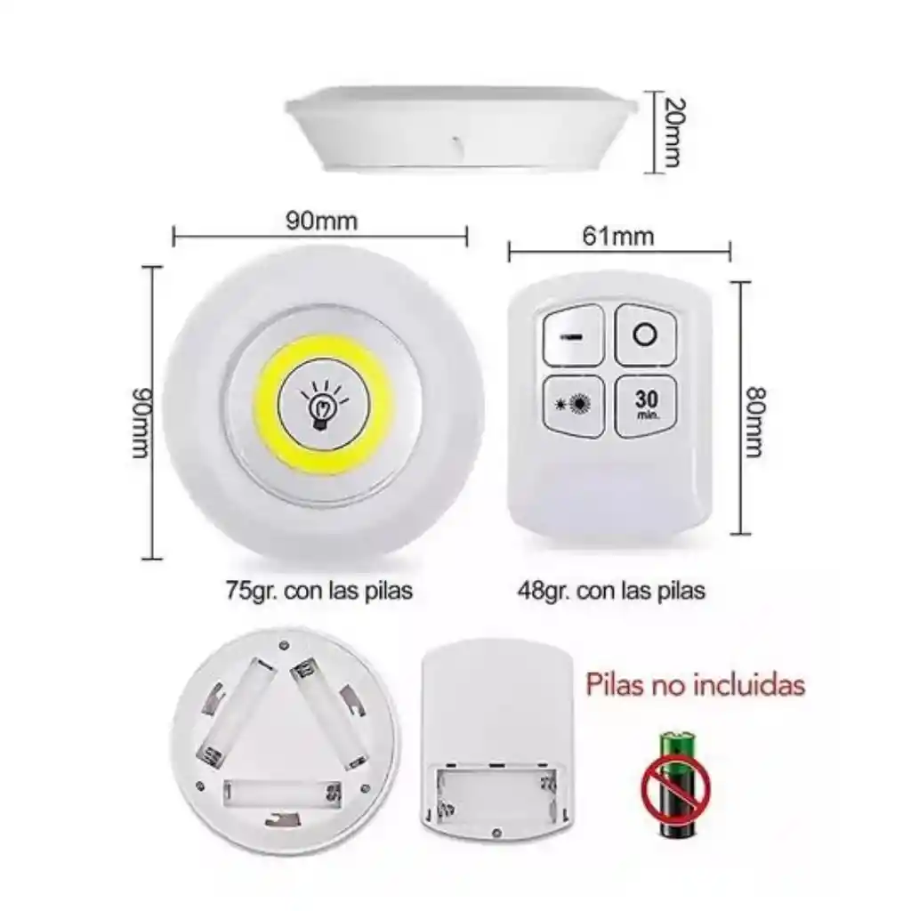 Lámparas Luz Led X3 Portátil Inalámbricas Adhesivas