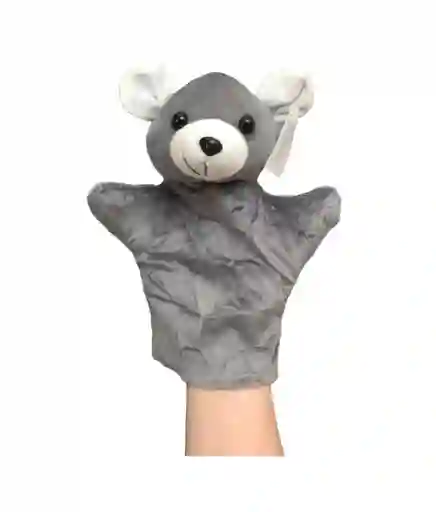 Titere Peluche Marioneta De Oso Gris 21cm Manualidades, Arte, Colegio, Utiles Escolares, Cine, Obras, Recreacion, Feliz Cumpleaños, Regalo, Niños, Infantil