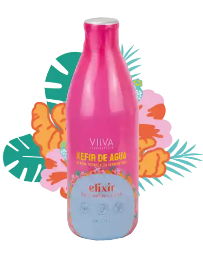 Kefir De Litro Elixir (flor De Jamaica Y Jengibre)