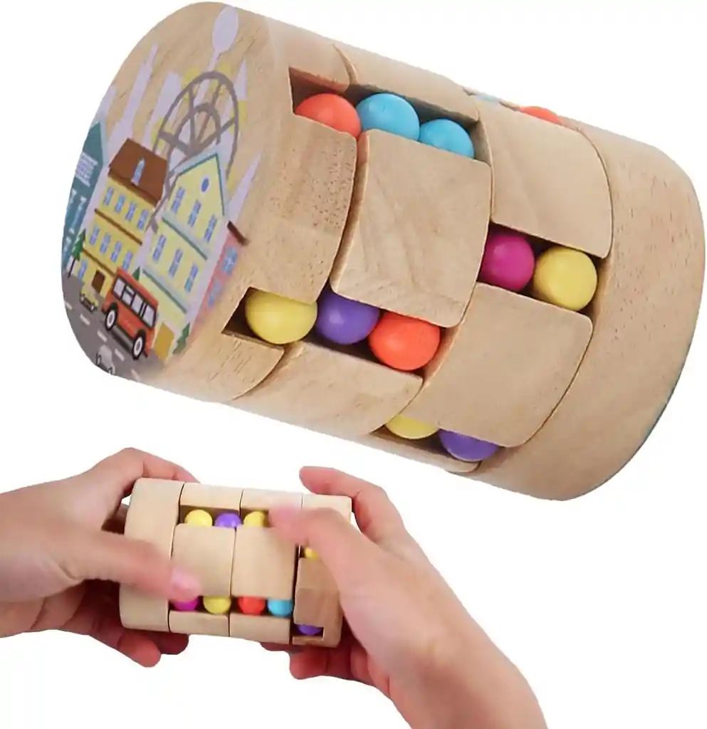 Juguete Giratorio Creativo De Rompecabezas De Bolas De Colores Para Niños