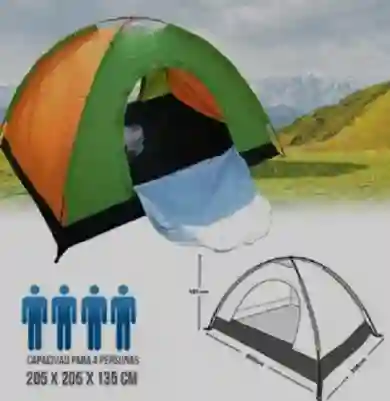 Carpa Camping Tienda Para Acampar 4 Personas Hy1100