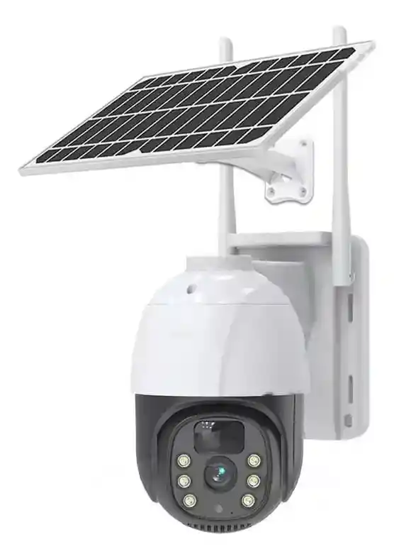 Cámara Exterior Cctv Ipcon Panel Solar Wifi, Ptz Tp8 V380pro