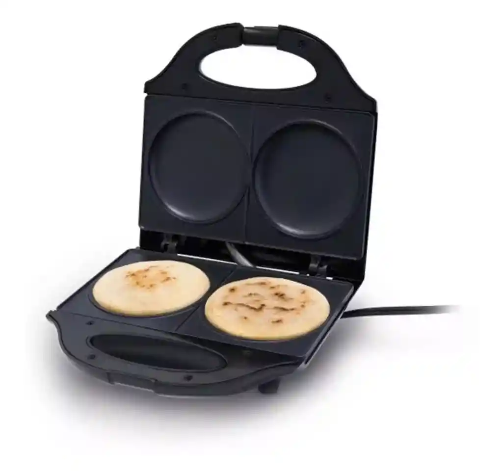 Asador De Arepas 2 Puestos Arepa Maker Home Elements Color Negro