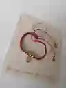 Pulsera Tobillera Cristo Dorado Oro Laminado