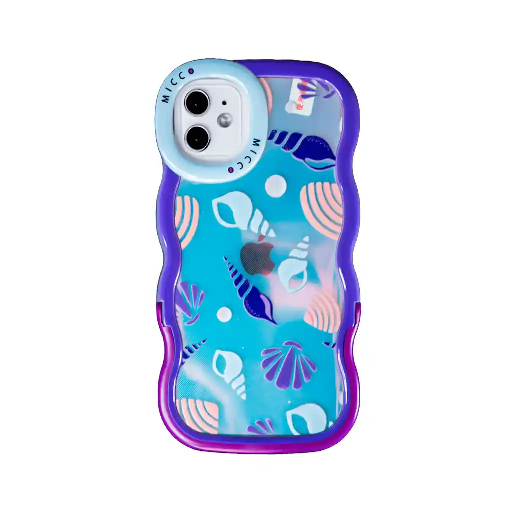 Estuche Iphone 12 Ondas Print (caracolas)