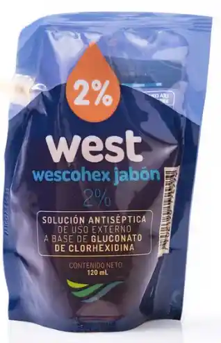 West (wescohex Jabon 2%) Solucion Antiseptica 120 Ml